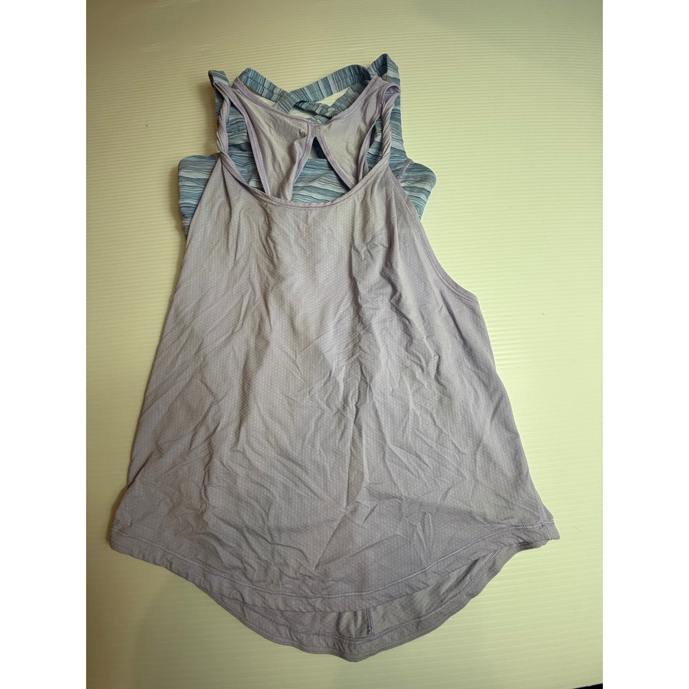 Lululemon Athletica Purple Tank Top Criss Cross Back Athletic Workout Activewear